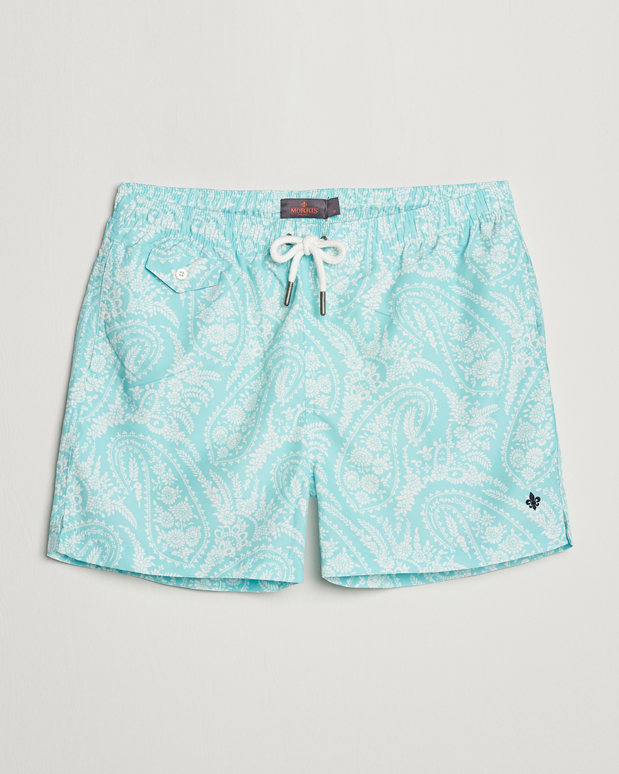 Mies | Uimahousut | Morris | Paisley Bathing Trunks Turquoise