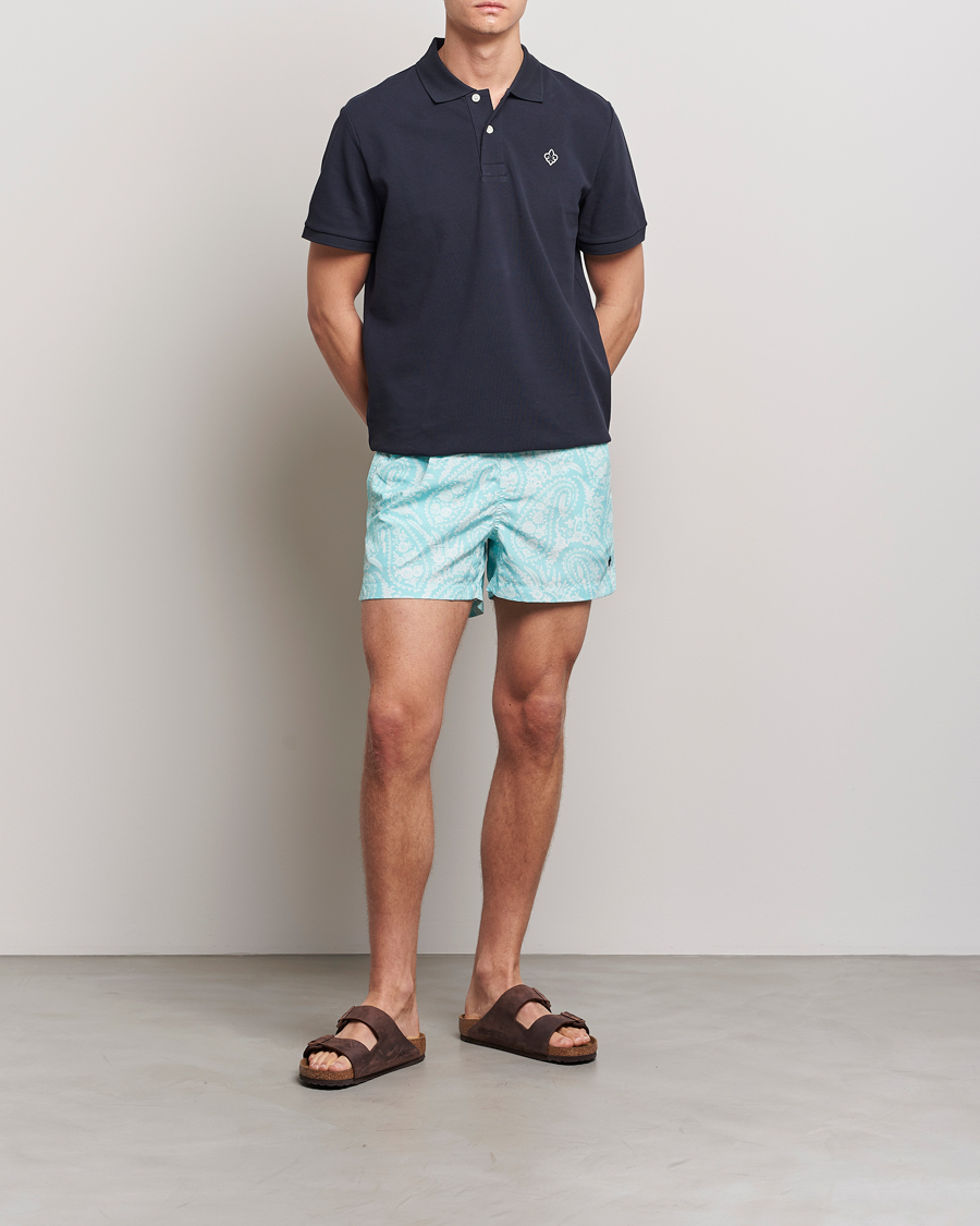 Mies | Uimahousut | Morris | Paisley Bathing Trunks Turquoise