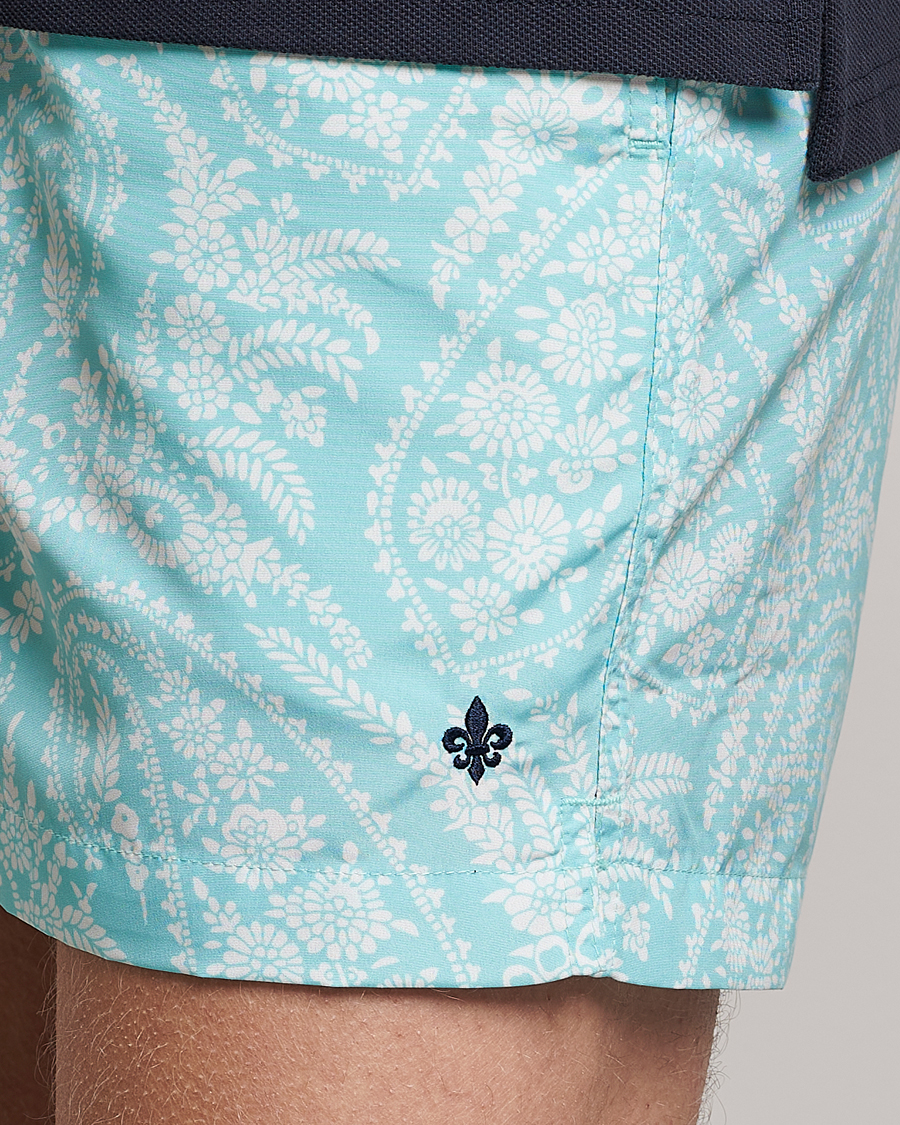 Mies | Uimahousut | Morris | Paisley Bathing Trunks Turquoise