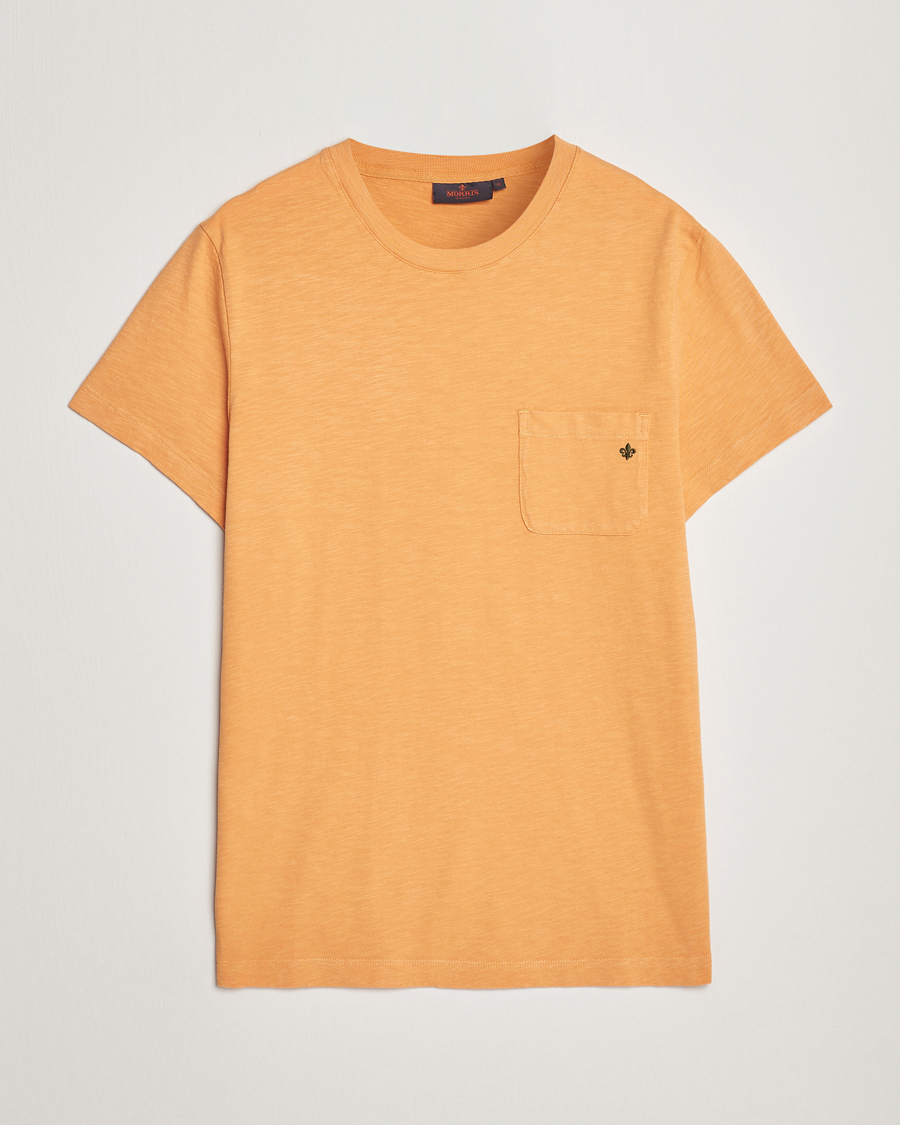 Mies | T-paidat | Morris | Lily Slub Pocket Crew Neck Tee Orange