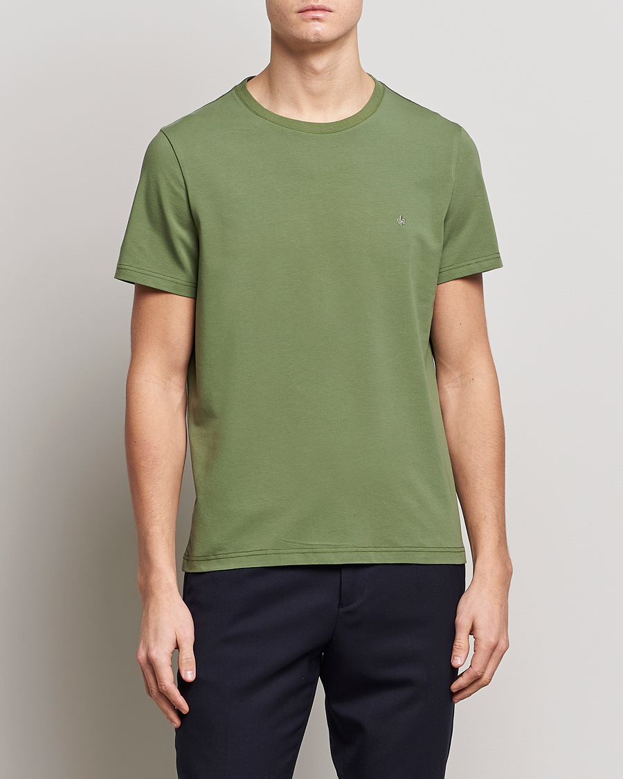 Mies | T-paidat | Morris | James Cotton T-Shirt Dark Green
