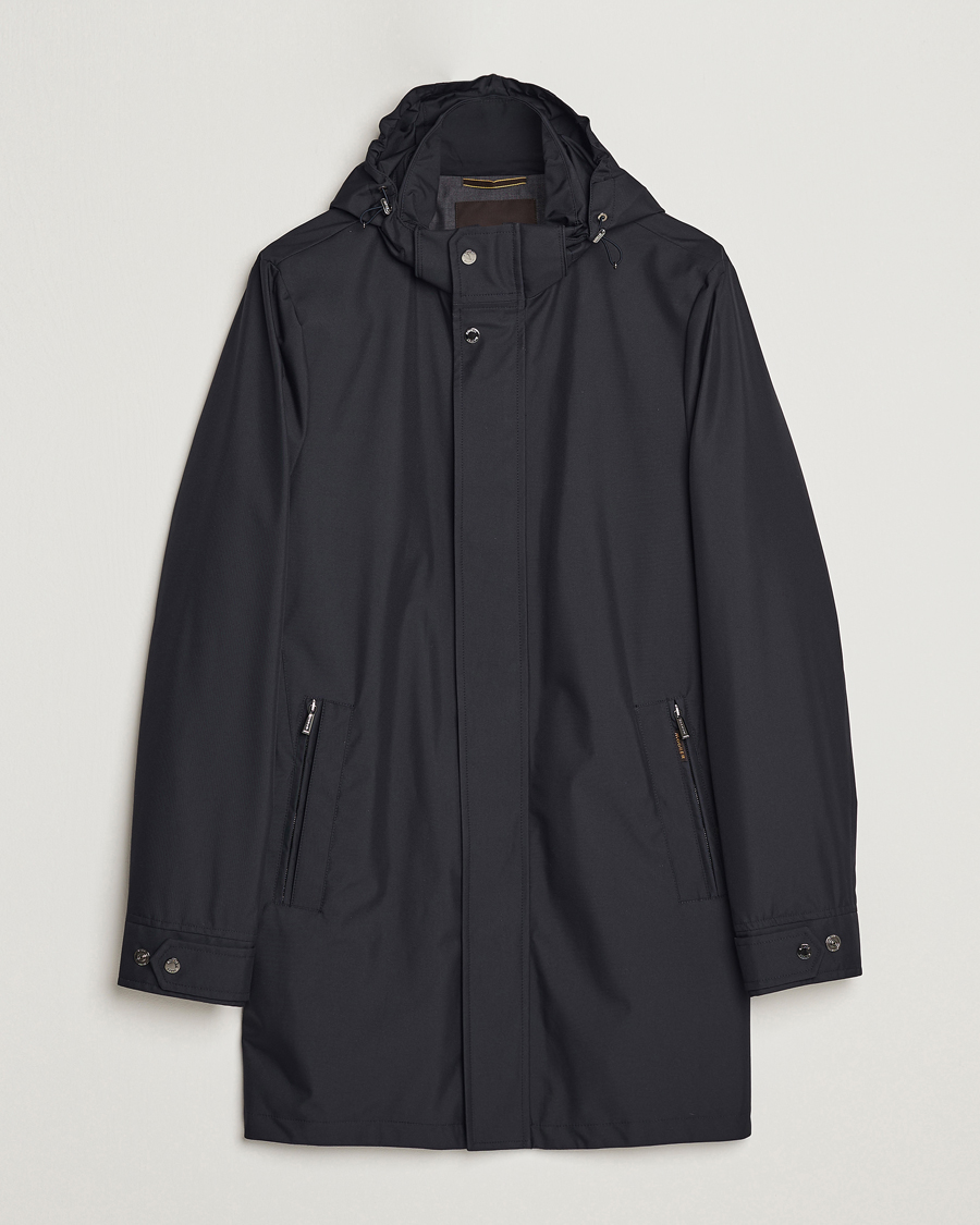 Mies | Takit | MooRER | Waterproof Hooded Coat Dark Blue