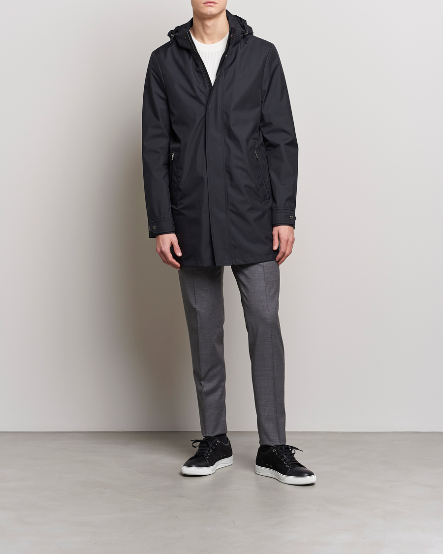 Mies | Takit | MooRER | Waterproof Hooded Coat Dark Blue