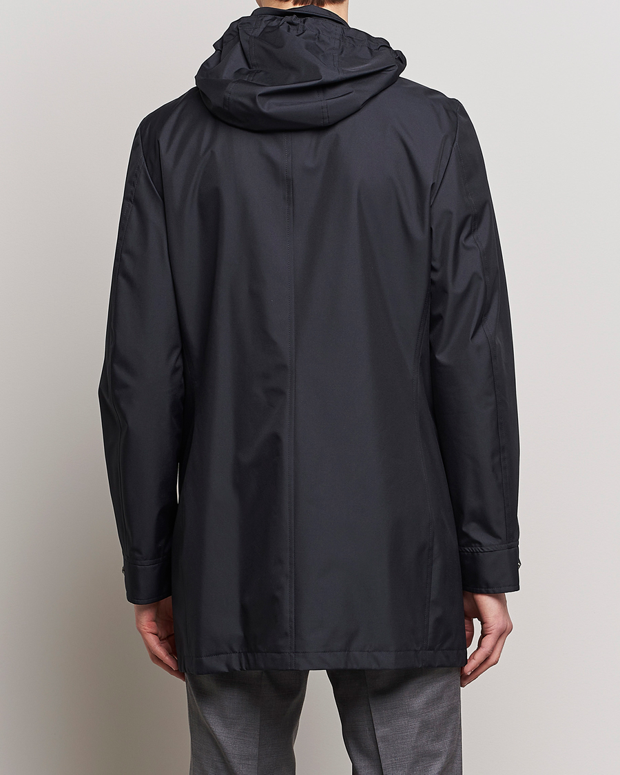Mies | Takit | MooRER | Waterproof Hooded Coat Dark Blue