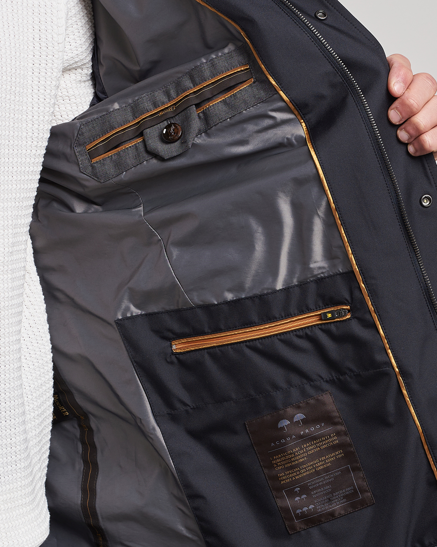 Mies | Takit | MooRER | Waterproof Hooded Coat Dark Blue