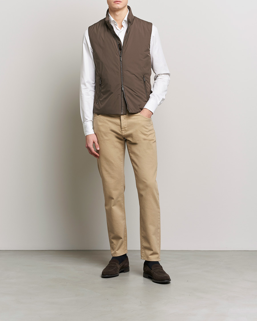 Mies | Ulkoliivit | MooRER | Senio Padded Vest Brown