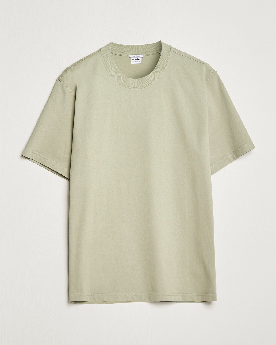 Mies | T-paidat | NN07 | Adam Pima Crew Neck T-Shirt Pale Green