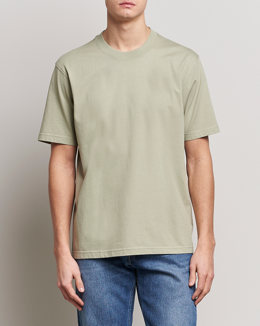 Mies |  | NN07 | Adam Pima Crew Neck T-Shirt Pale Green