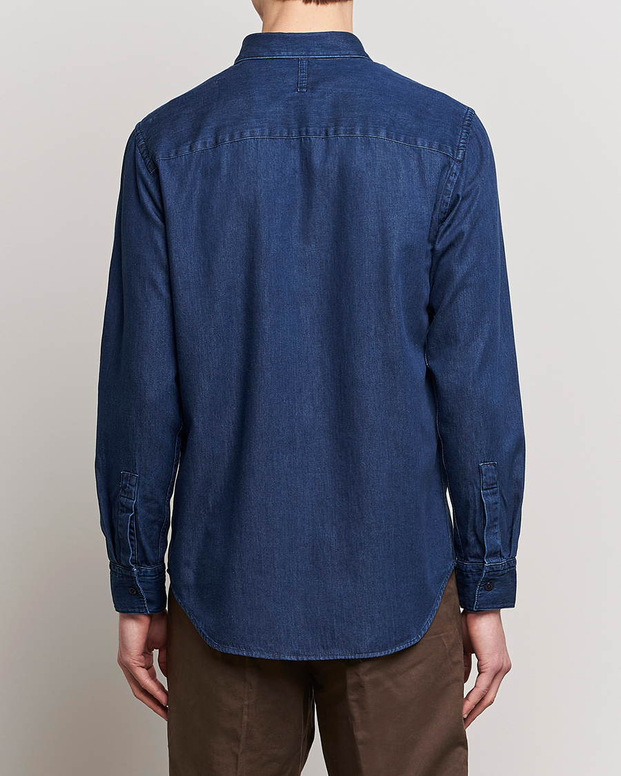 Mies | Kauluspaidat | NN07 | Cohen Tencel Denim Shirt Dark Indigo