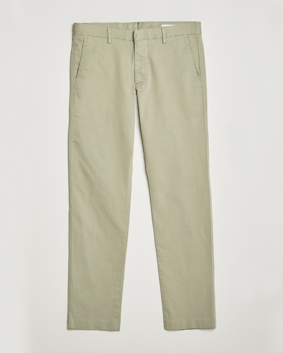 Mies | Housut | NN07 | Theo Regular Fit Stretch Chinos Oil Green