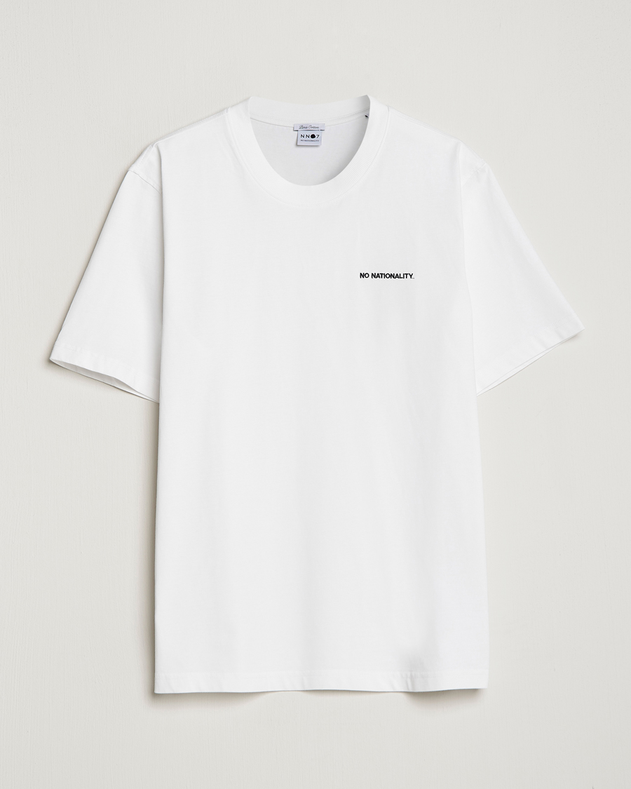 Mies | T-paidat | NN07 | Adam Logo Crew Neck T-Shirt White