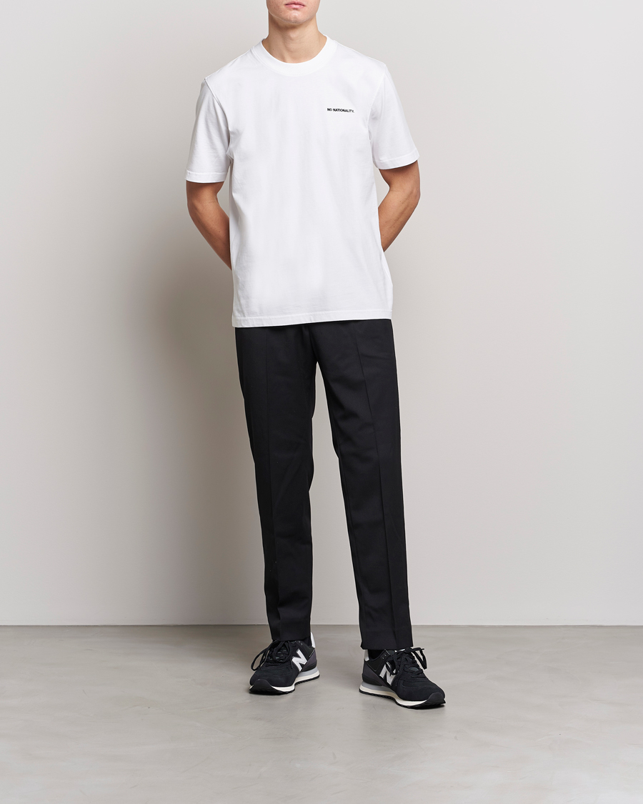 Mies | T-paidat | NN07 | Adam Logo Crew Neck T-Shirt White