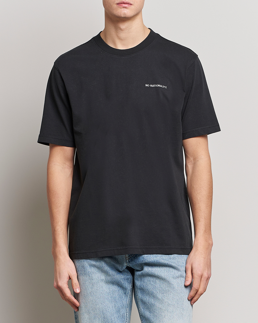 Mies | Mustat t-paidat | NN07 | Adam Logo Crew Neck T-Shirt Black
