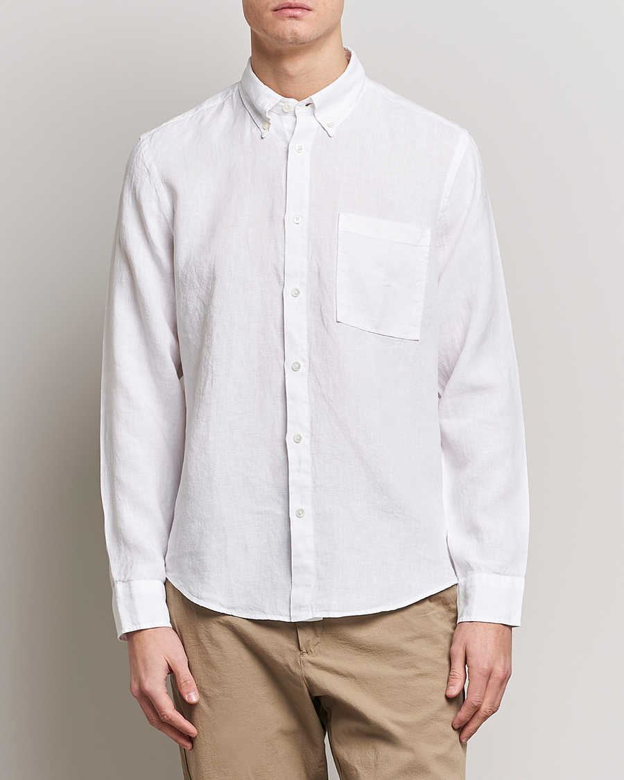 Mies | Rennot | NN07 | Arne Linen Shirt White