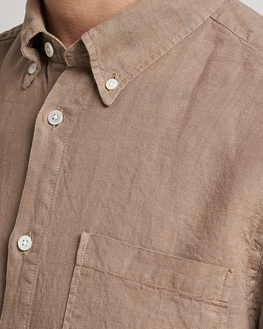 Mies | Kauluspaidat | NN07 | Arne Linen Shirt Greige