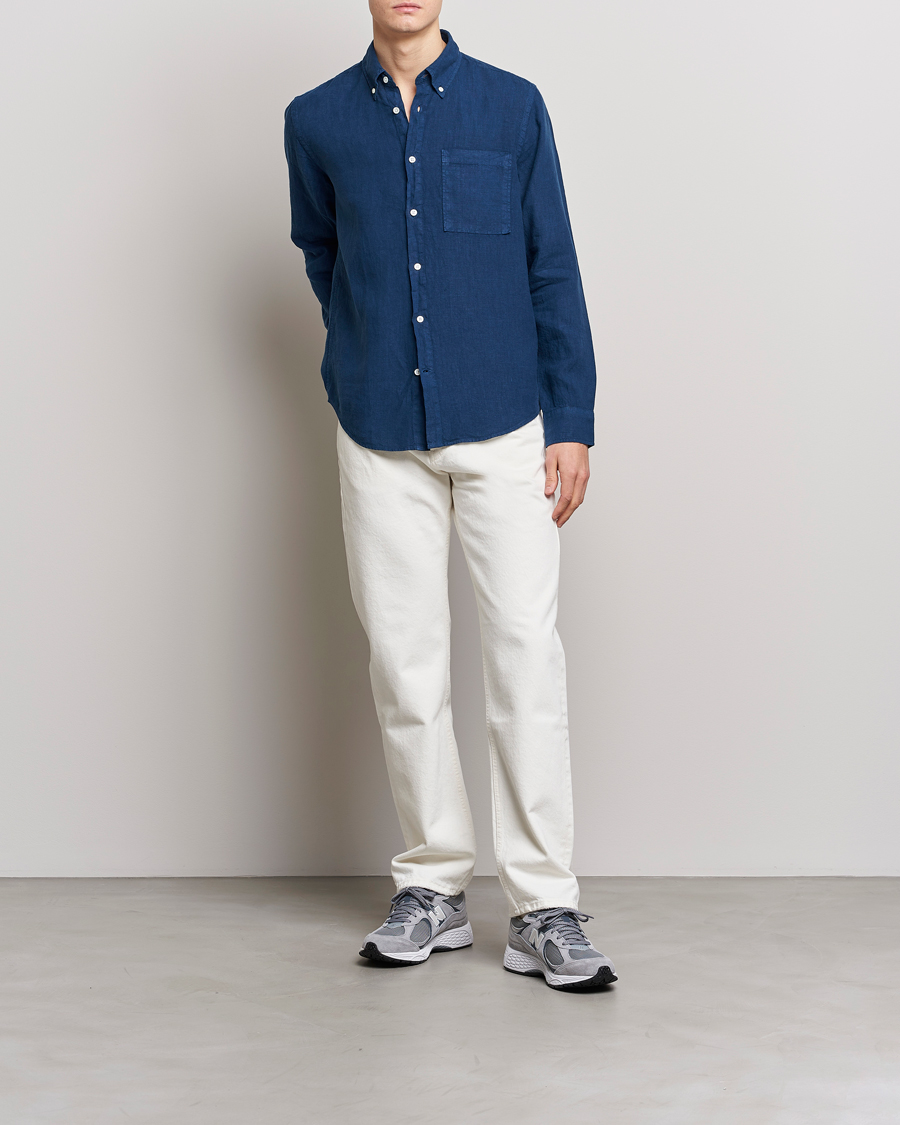 Mies | Kauluspaidat | NN07 | Arne Linen Shirt Sargasso Sea