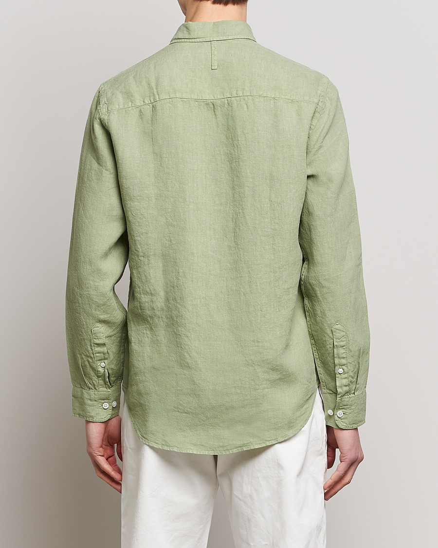 Mies | Kauluspaidat | NN07 | Arne Linen Shirt Pale Green