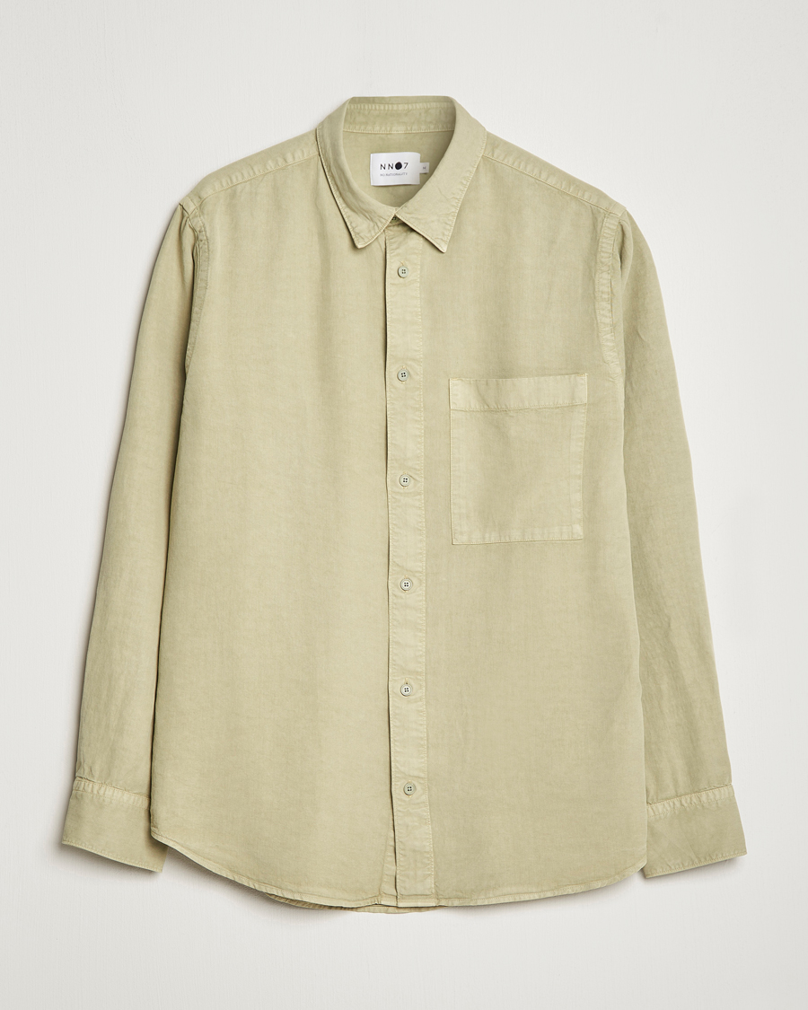 Mies | Kauluspaidat | NN07 | Cohen Tencel Shirt Pale Green