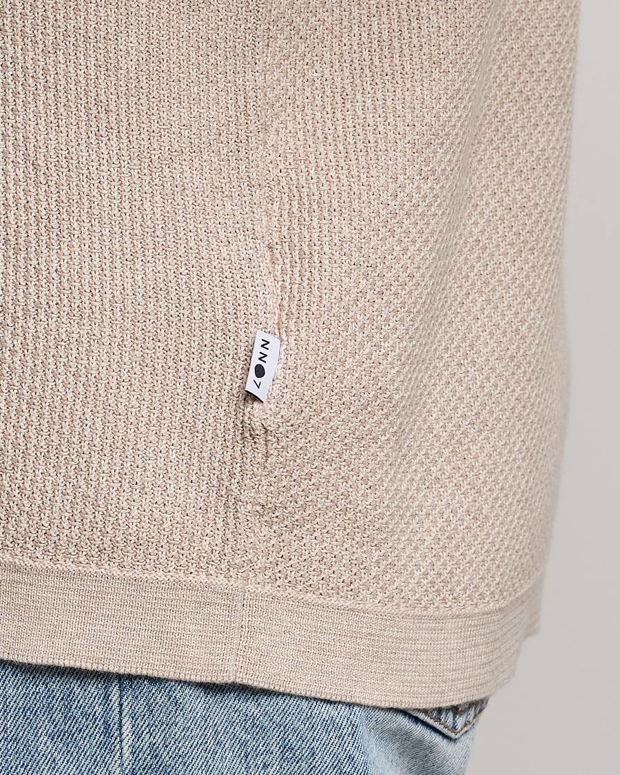 Mies | Pikeet | NN07 | Hansie Structured Zip Polo Cream