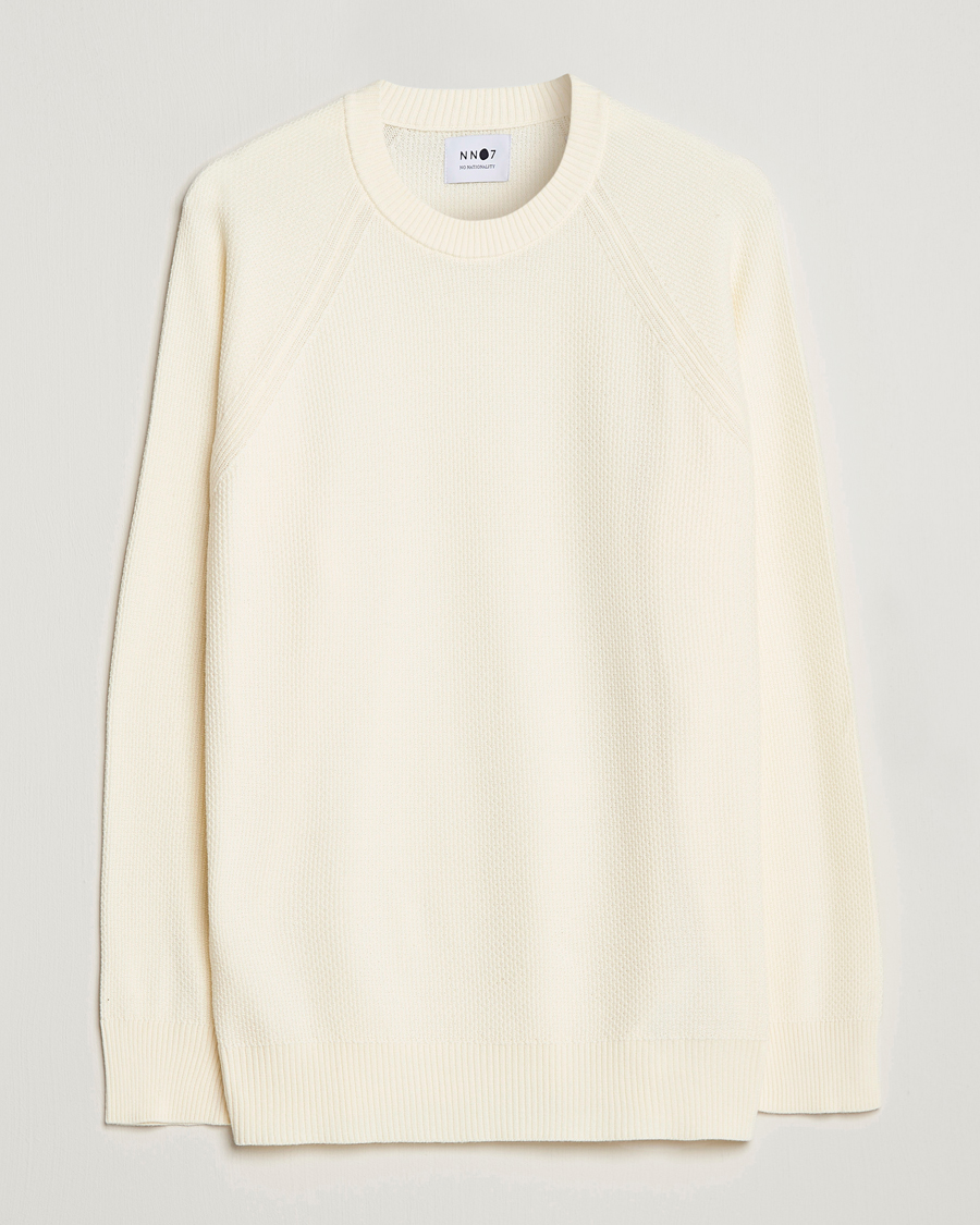 Mies | Puserot | NN07 | Brandon Cotton Knitted Sweater Ecru