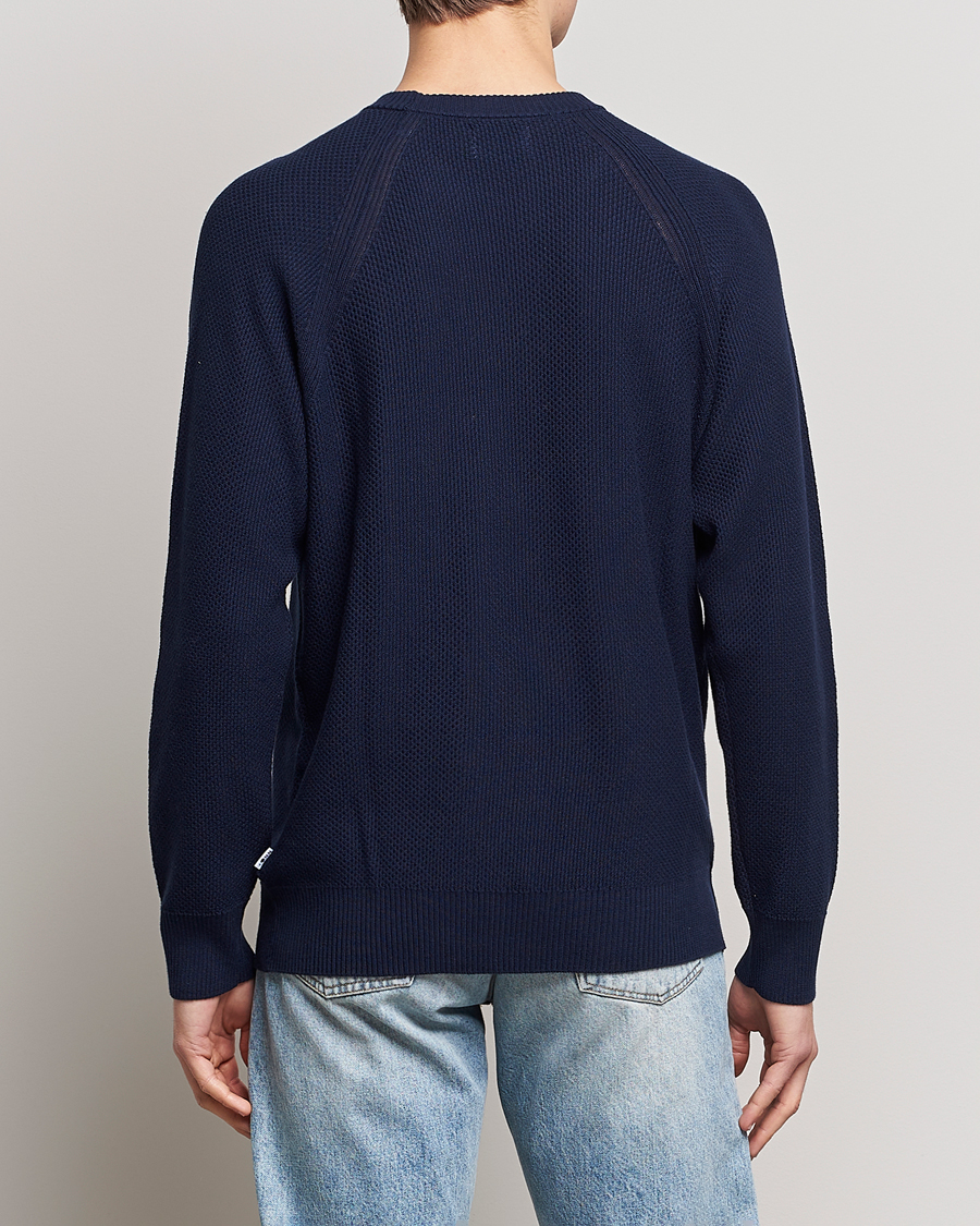 Mies | Puserot | NN07 | Brandon Cotton Knitted Sweater Navy Blue