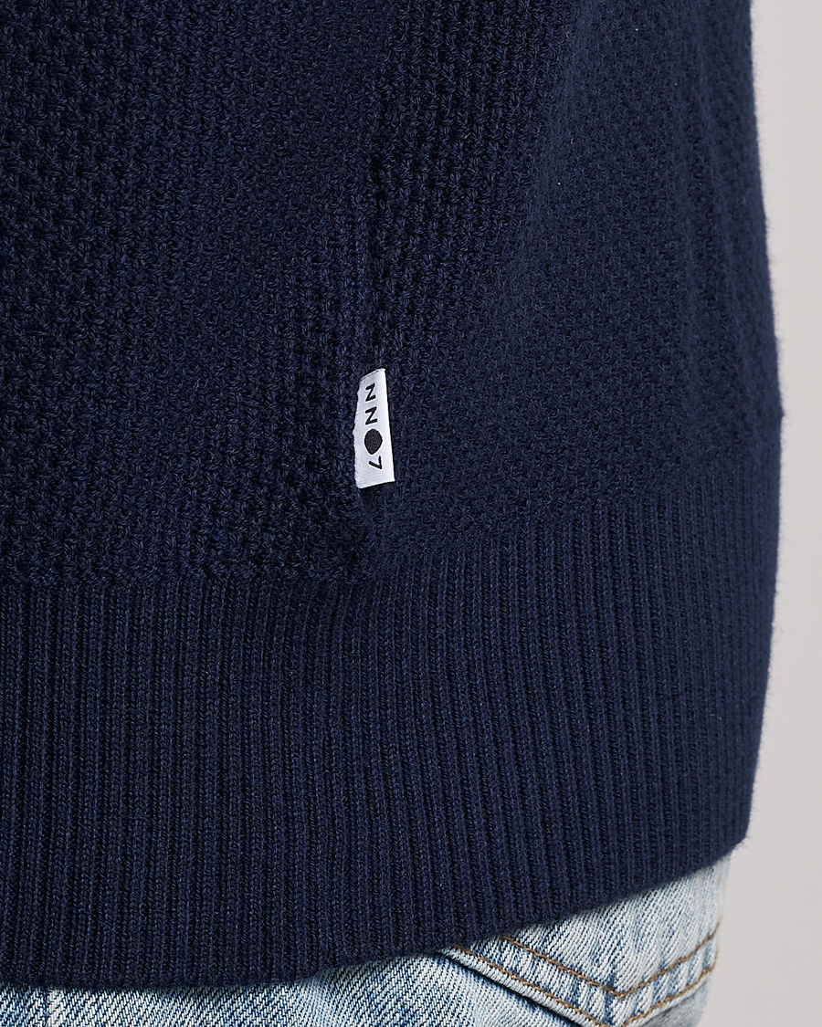 Mies | Puserot | NN07 | Brandon Cotton Knitted Sweater Navy Blue