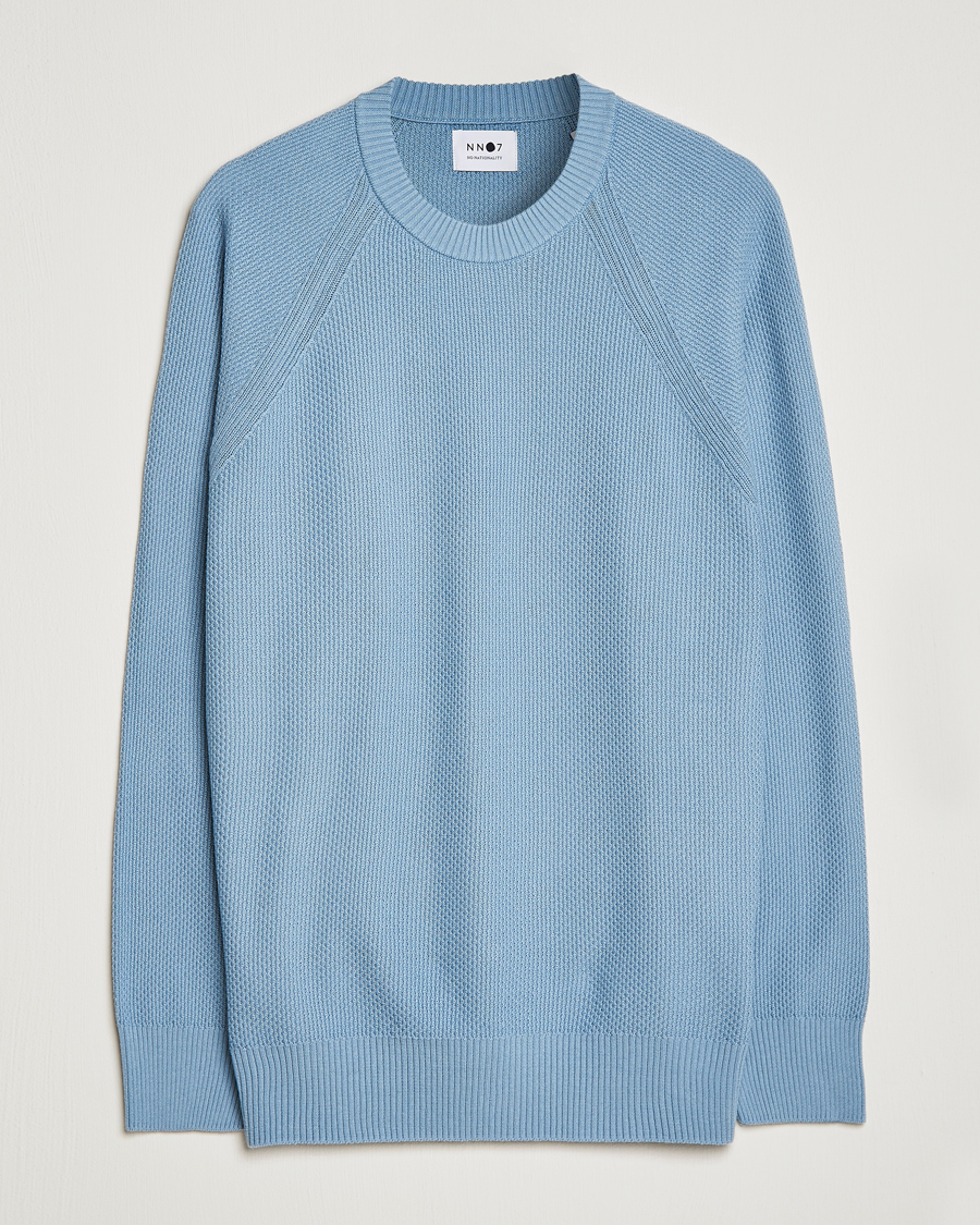 Mies | Puserot | NN07 | Brandon Cotton Knitted Sweater Ashley Blue