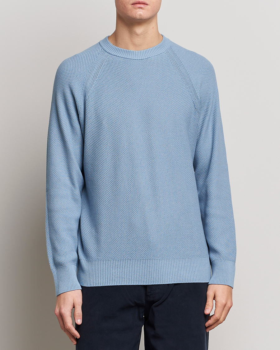 Mies | Puserot | NN07 | Brandon Cotton Knitted Sweater Ashley Blue