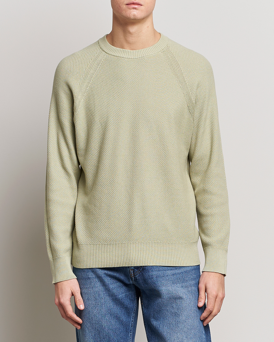 Mies |  | NN07 | Brandon Cotton Knitted Sweater Pale Green