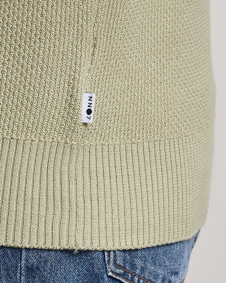 Mies | Puserot | NN07 | Brandon Cotton Knitted Sweater Pale Green