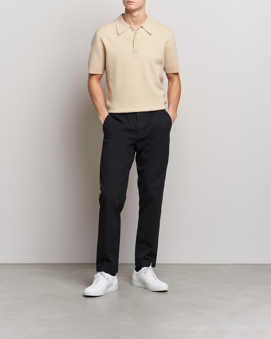 Mies | Pikeet | NN07 | Harald Knitted Polo Ecru