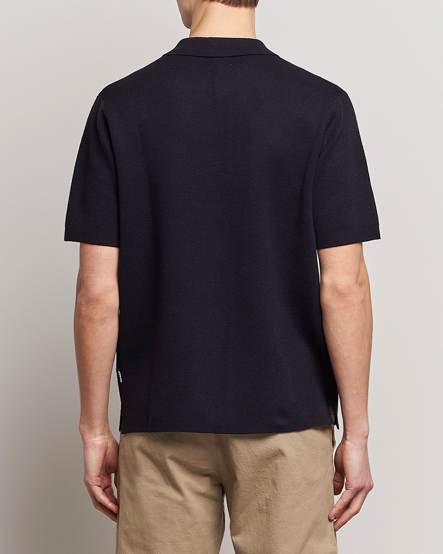 Mies | Pikeet | NN07 | Harald Knitted Polo Navy Blue