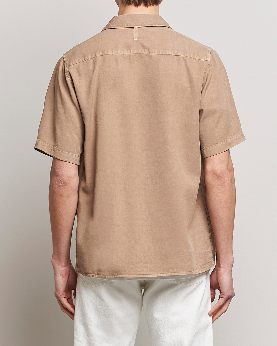 Mies | Kauluspaidat | NN07 | Julio Tencel Resort Collar Shirt Greige