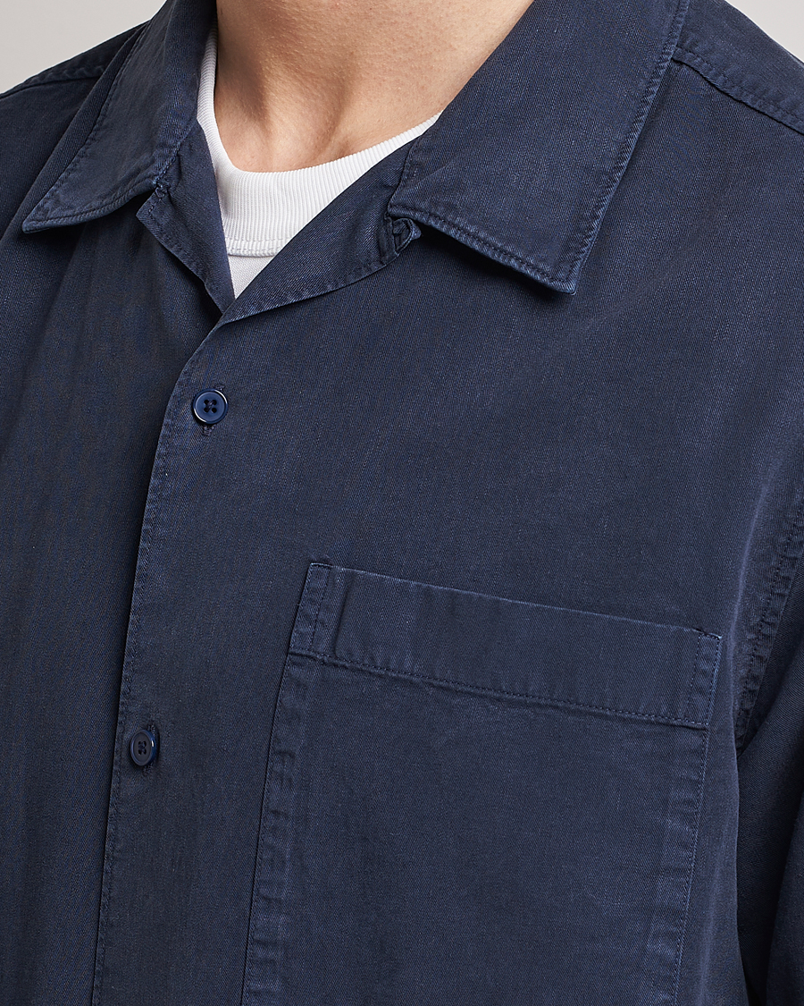 Mies | Kauluspaidat | NN07 | Julio Tencel Resort Collar Shirt Sargasso Sea