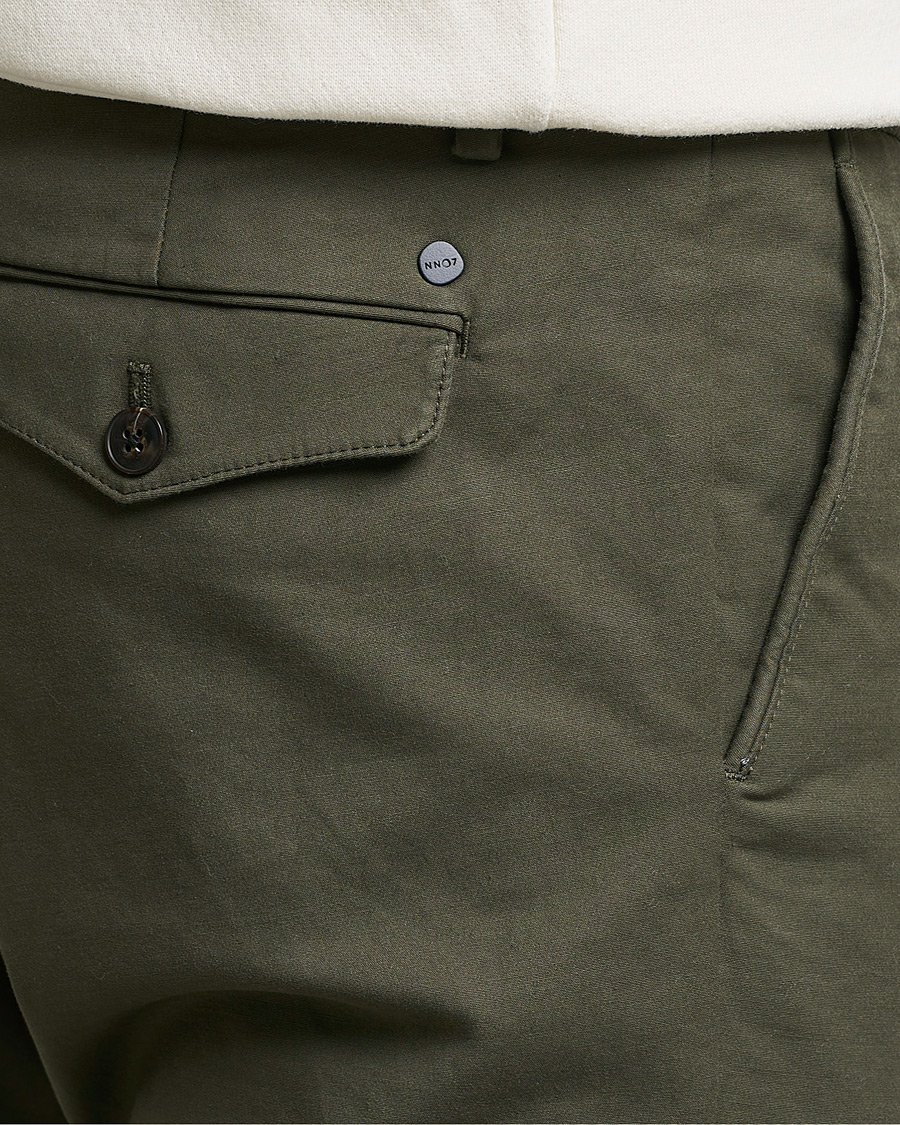Mies | Housut | NN07 | Scott Regular Fit Stretch Trousers Army Green