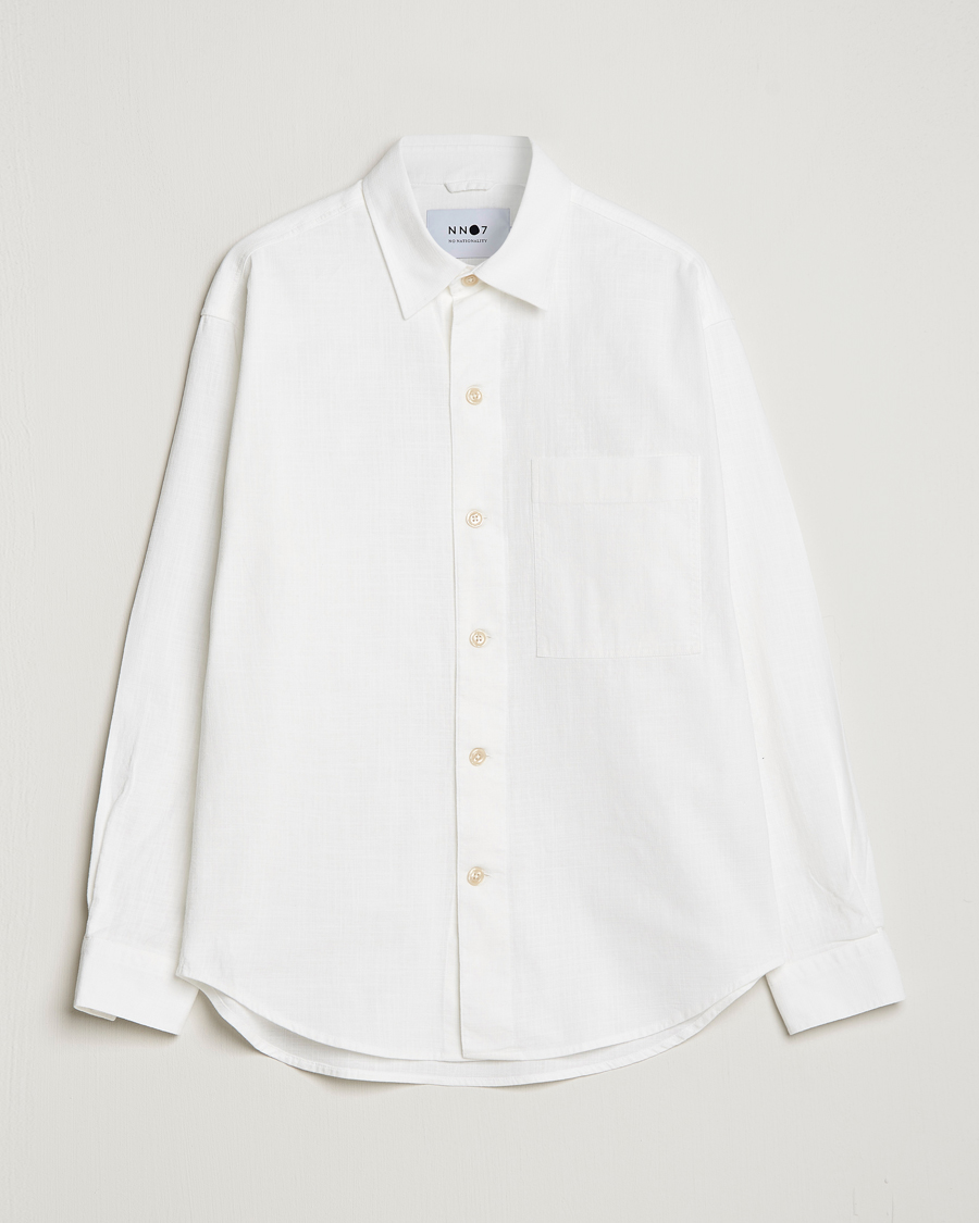 Mies | Kauluspaidat | NN07 | Adwin Cotton Pocket Shirt Off White