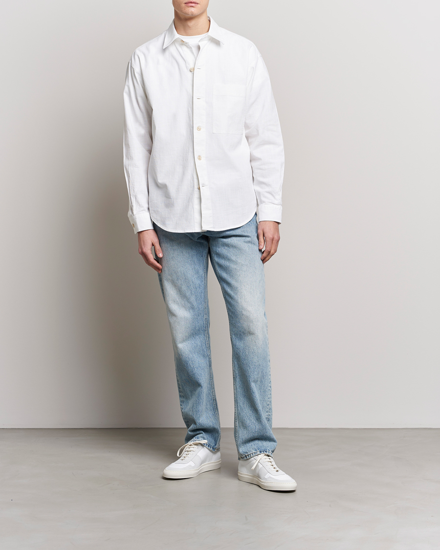 Mies | Kauluspaidat | NN07 | Adwin Cotton Pocket Shirt Off White