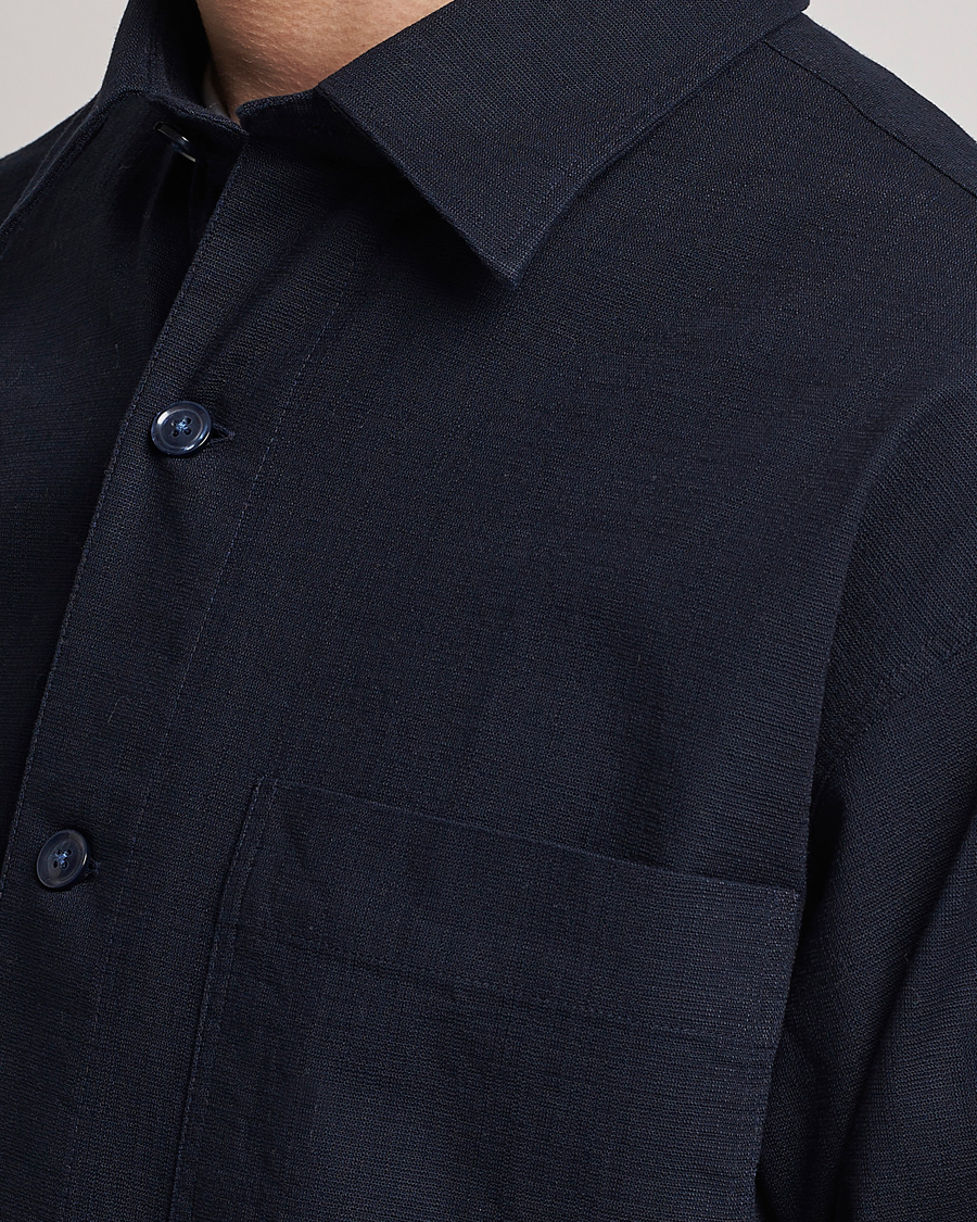 Mies | Kauluspaidat | NN07 | Adwin Cotton Pocket Shirt Navy Blue