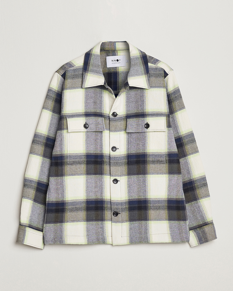 Mies | Kauluspaidat | NN07 | Wilas Checked Pocket Overshirt Blue