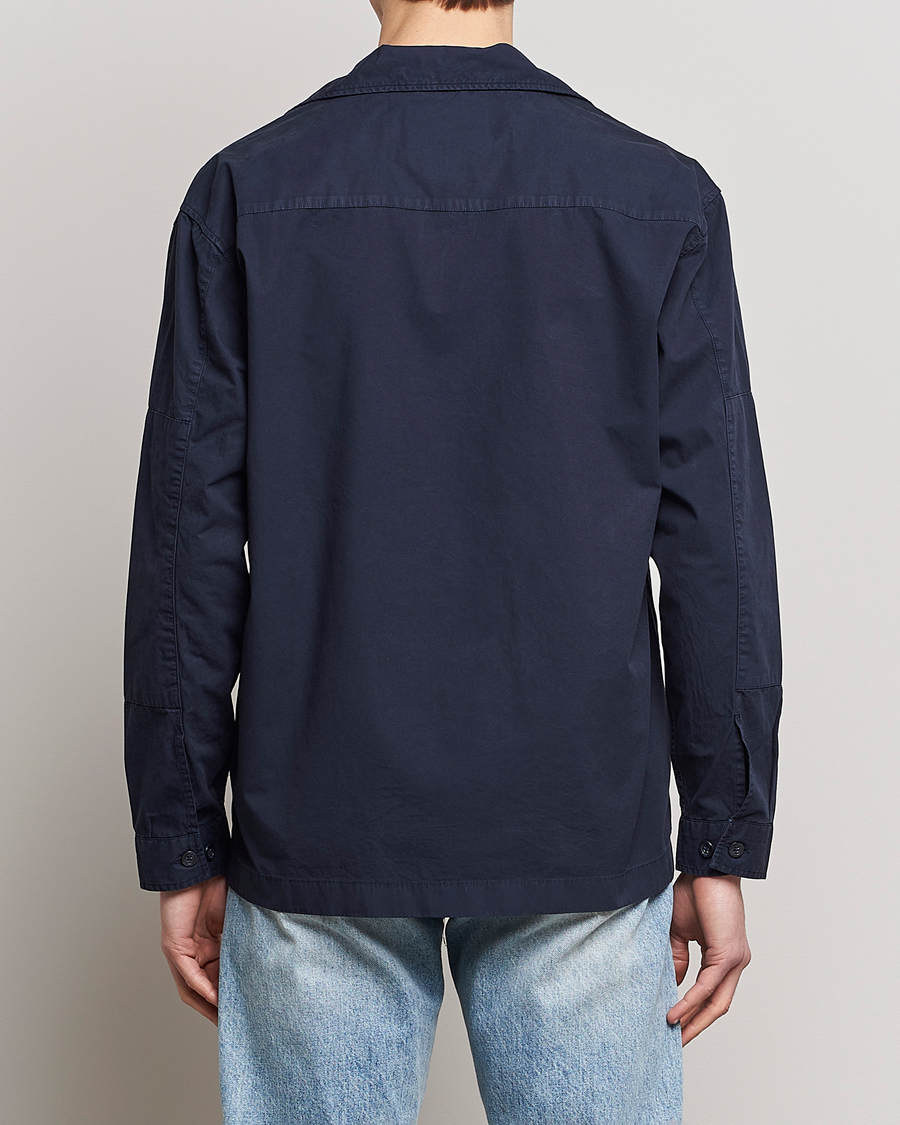 Mies | Kauluspaidat | NN07 | Andre Patch Pocket Overshirt Navy Blue