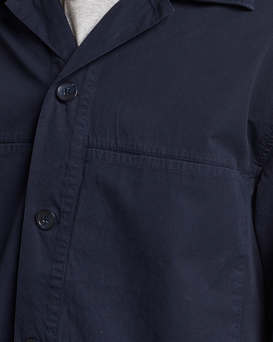 Mies | Kauluspaidat | NN07 | Andre Patch Pocket Overshirt Navy Blue