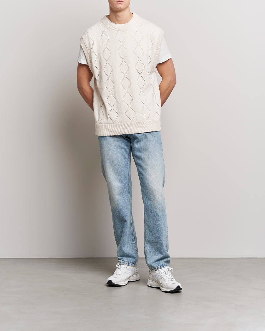 Mies | Puserot | NN07 | Crew Neck Vest Ecru
