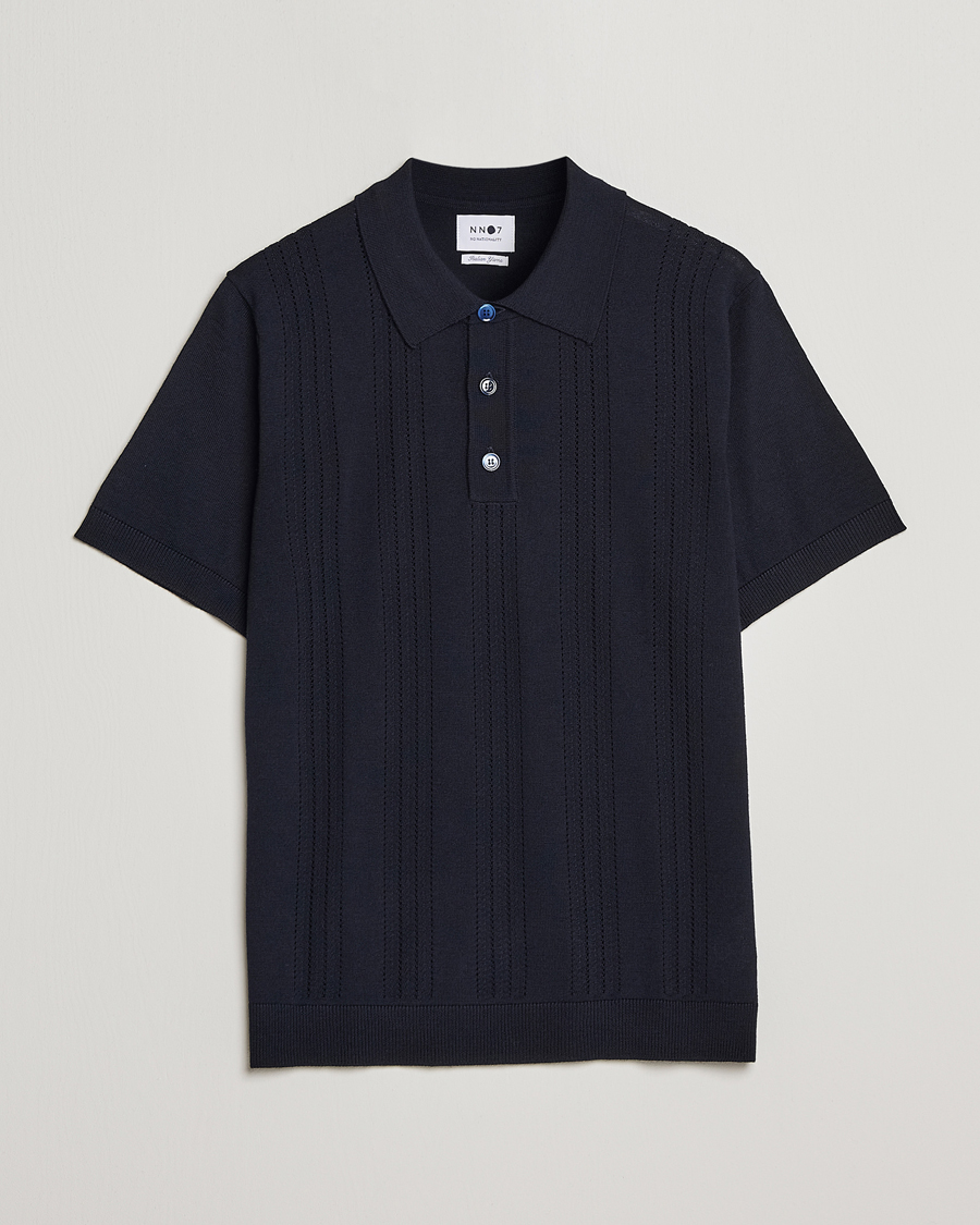Mies | Pikeet | NN07 | Thor Knitted Polo Navy Blue