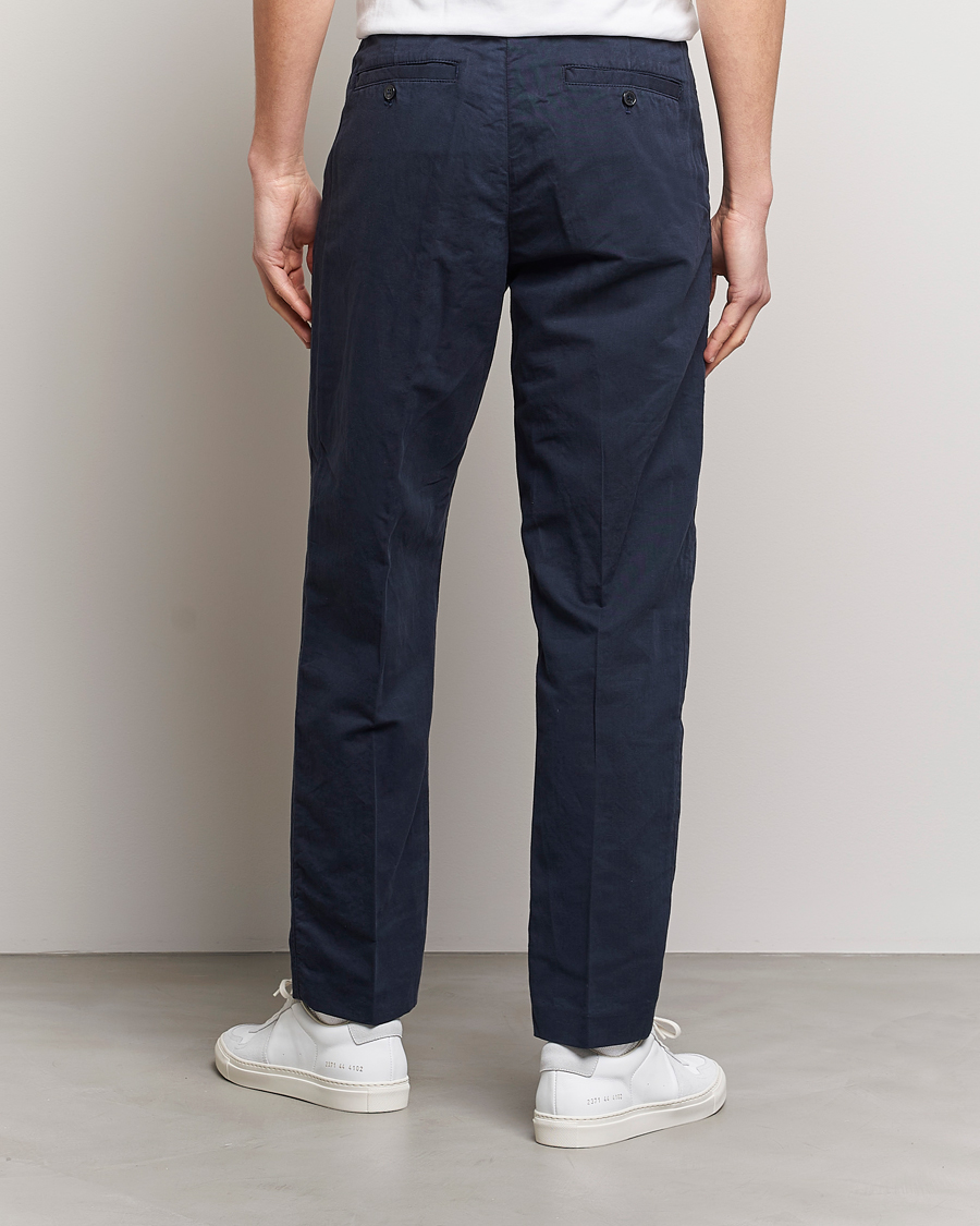 Mies | Housut | NN07 | Fritz Pleated Trousers Navy Blue
