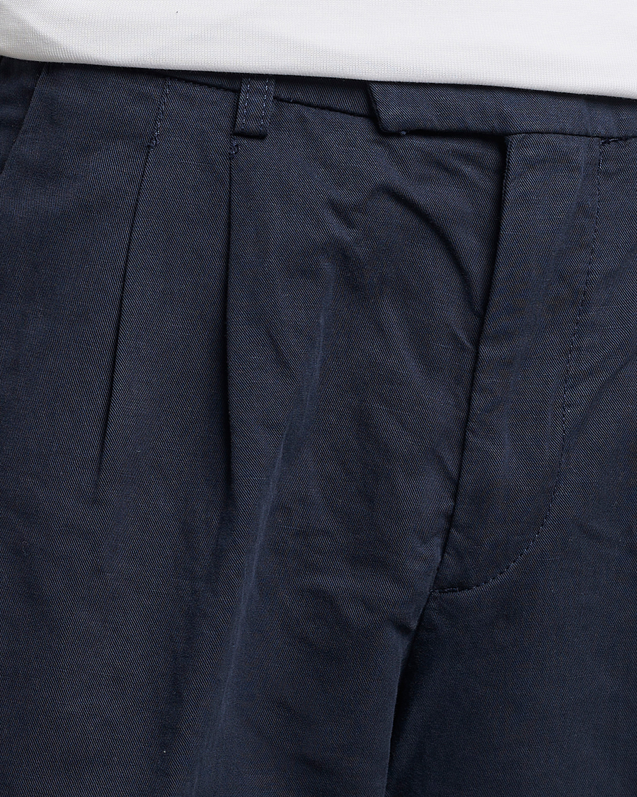 Mies | Housut | NN07 | Fritz Pleated Trousers Navy Blue