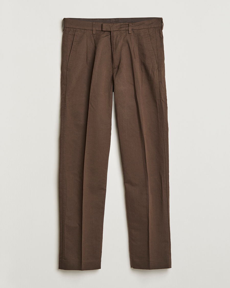 Mies | Housut | NN07 | Fritz Pleated Trousers Brown