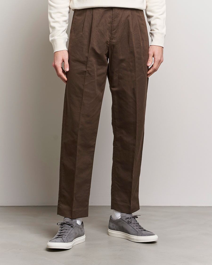Mies | Housut | NN07 | Fritz Pleated Trousers Brown