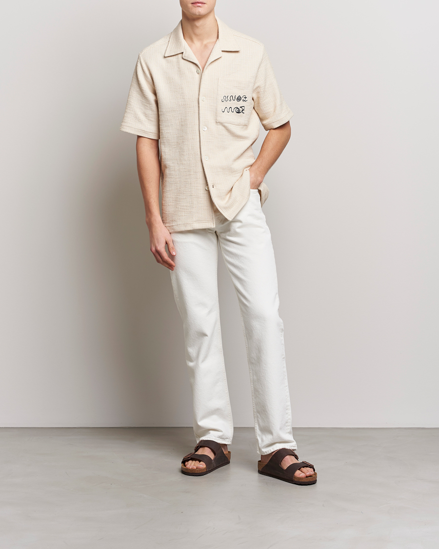 Mies | Kauluspaidat | NN07 | Julio Knitted Structured Shirt Ecru