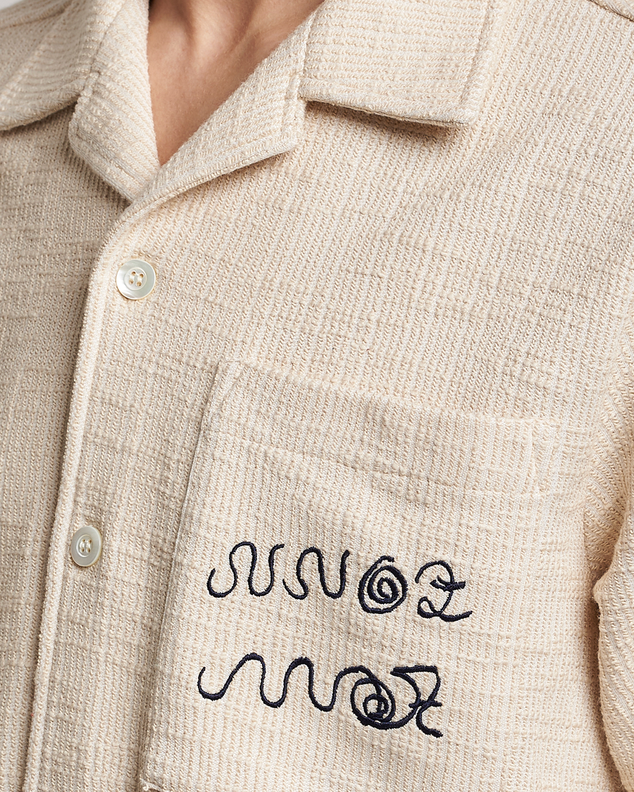 Mies | Kauluspaidat | NN07 | Julio Knitted Structured Shirt Ecru