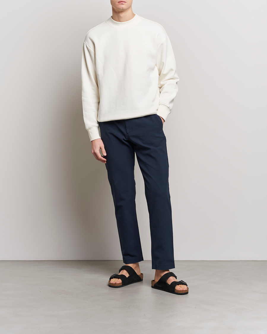 Mies | Housut | NN07 | Theodore Seersucker Pants Navy Blue